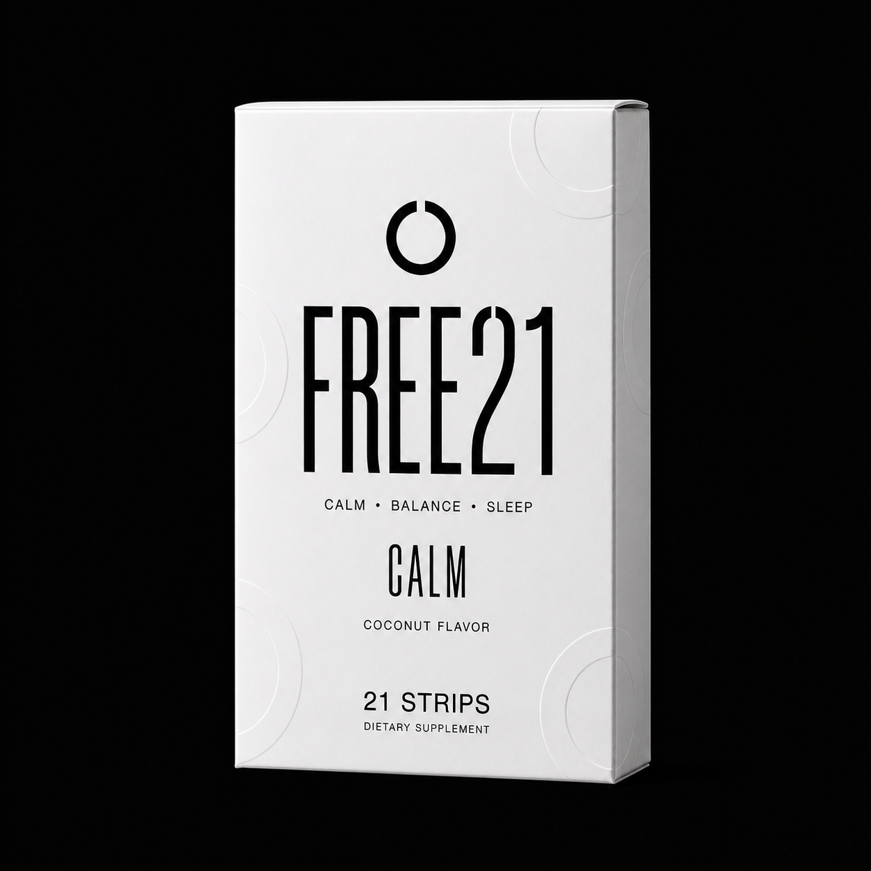 FREE21 CALM box with 21 coconut oral strips